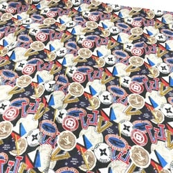 LOUIS VUITTON M70623 Etoile Allover LV League Stole Large Scarf Shawl Cotton Silk Men Women Multicolor