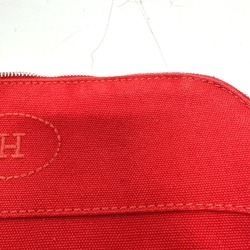 HERMES Bolide 25 Pouch Cotton Women's Red