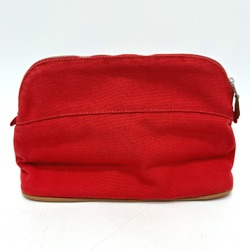 HERMES Bolide 25 Pouch Cotton Women's Red