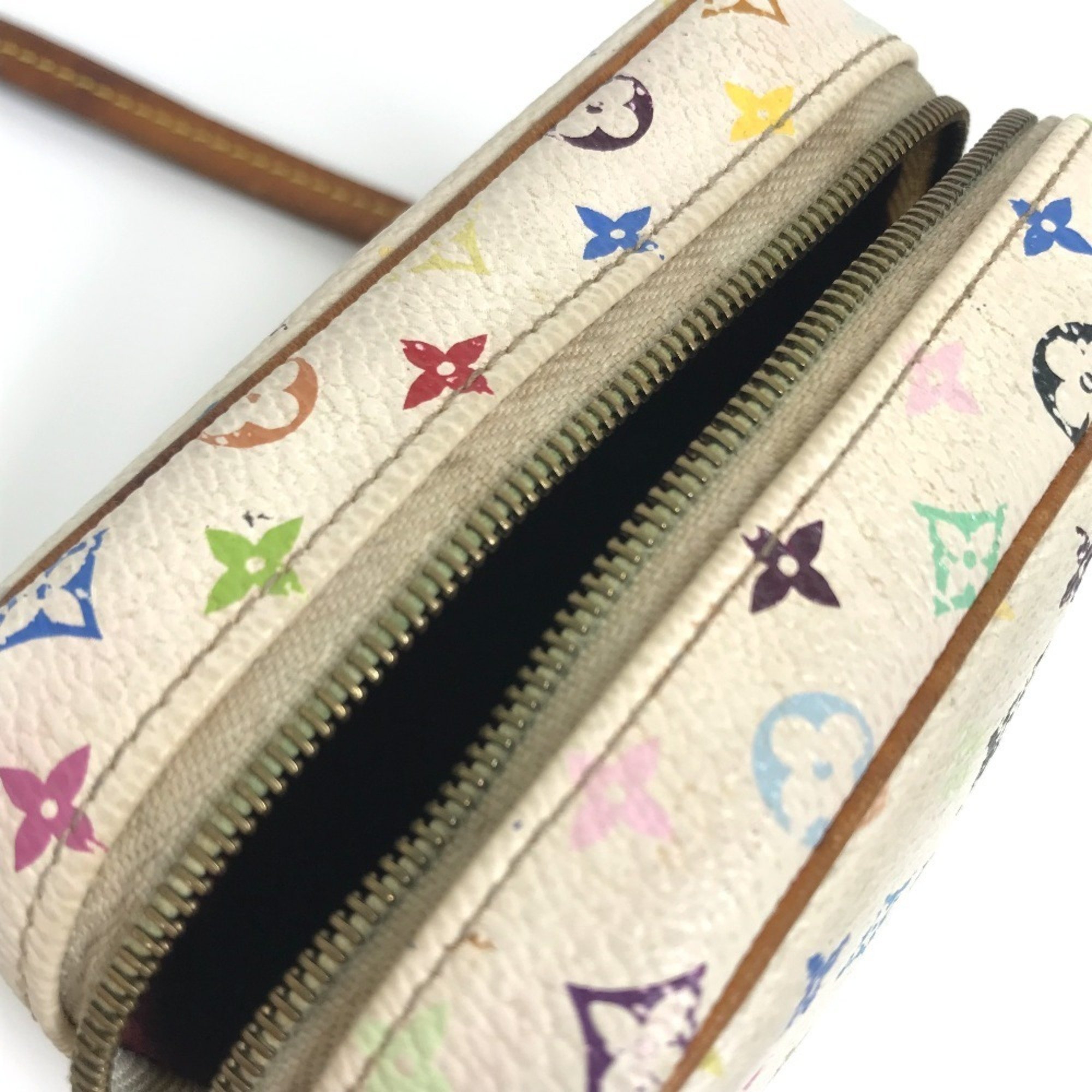 LOUIS VUITTON M58033 Monogram Multi Truth Wapiti Pouch Multicolor Canvas Women's Blanc White x