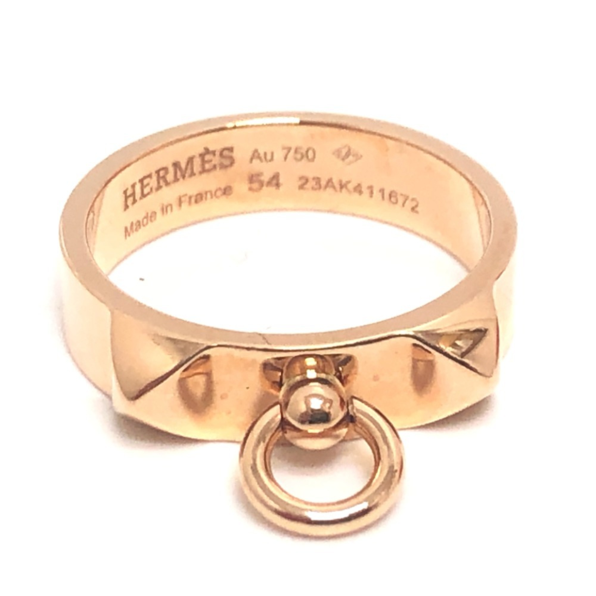 HERMES Hermes Collier de Chien Ring, Rings, Accessories, K18PG, Women's, Gold