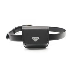 PRADA Waist bag, body leather, women's, black