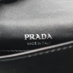 PRADA Waist bag, body leather, women's, black