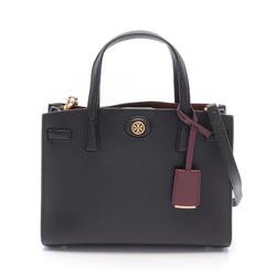 Tory Burch Robinson Tote Bag Leather Women's Black 143194001