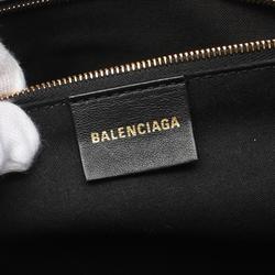 BALENCIAGA SIGNATURE SHOPPER M BB Monogram Tote Bag, Coated Canvas, Women's, Brown, 702698