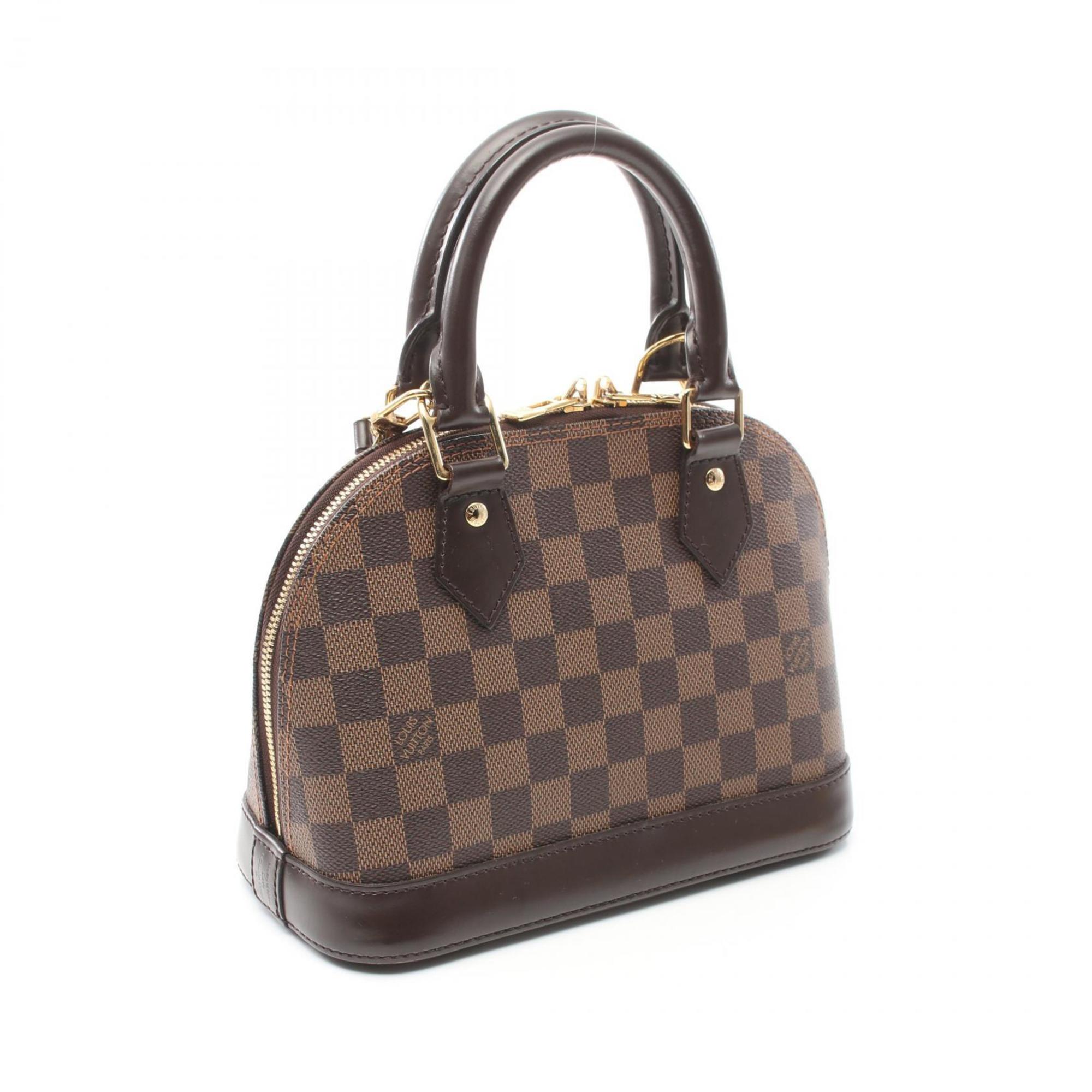 Louis Vuitton Alma BB Handbag Bag Leather Damier Women's Brown N41221