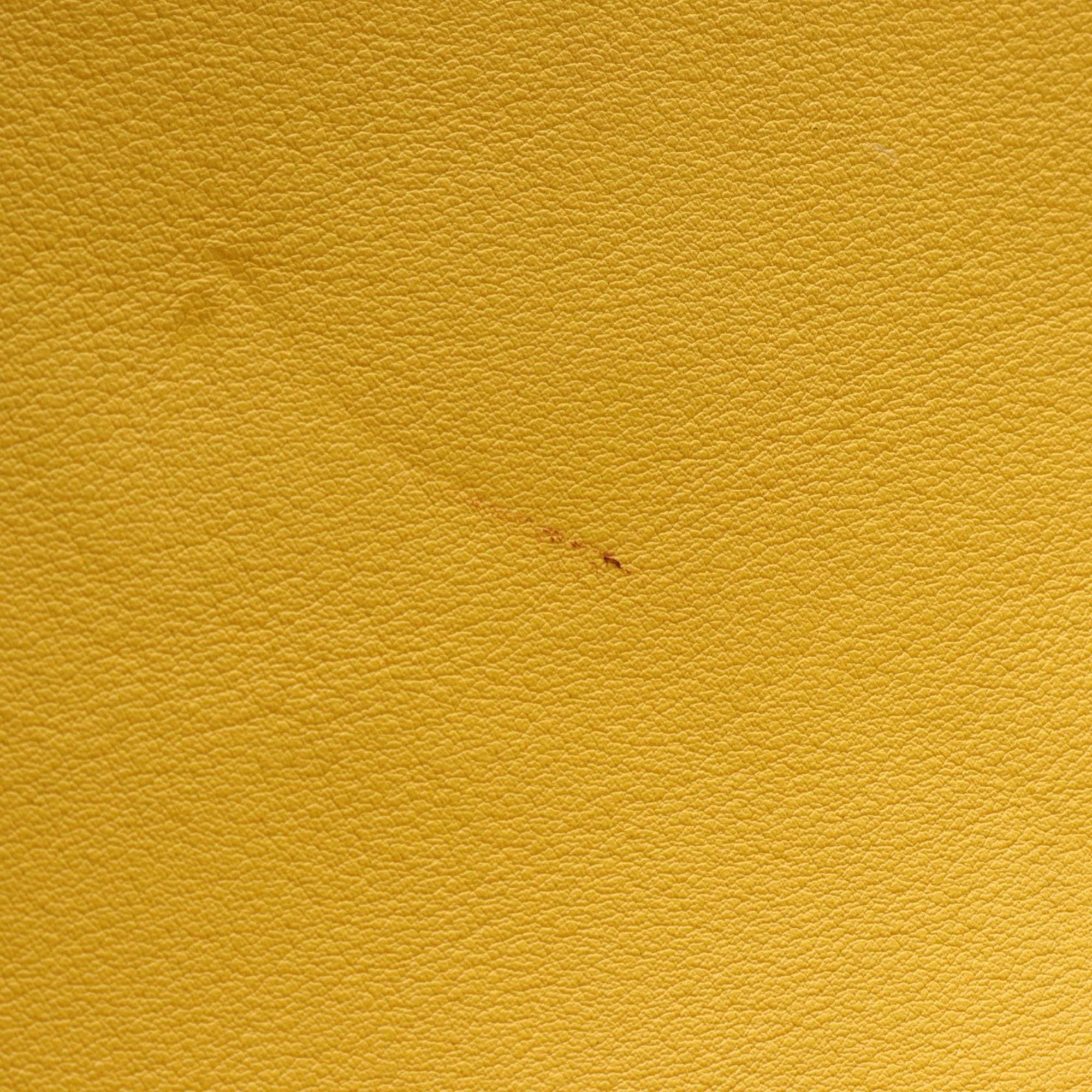 CELINE Cabas Phantom Tote Bag Leather Women's Yellow 169933