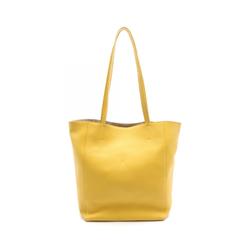 CELINE Cabas Phantom Tote Bag Leather Women's Yellow 169933