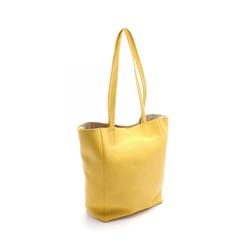 CELINE Cabas Phantom Tote Bag Leather Women's Yellow 169933