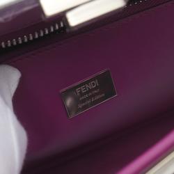 FENDI Peekaboo Regular Selleria Handbag Bag Vinyl Leather Women's Purple 8BN290