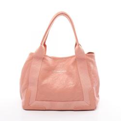 BALENCIAGA NAVY CABAS S Navy Cabas Tote Bag Leather Women's Pink 339933