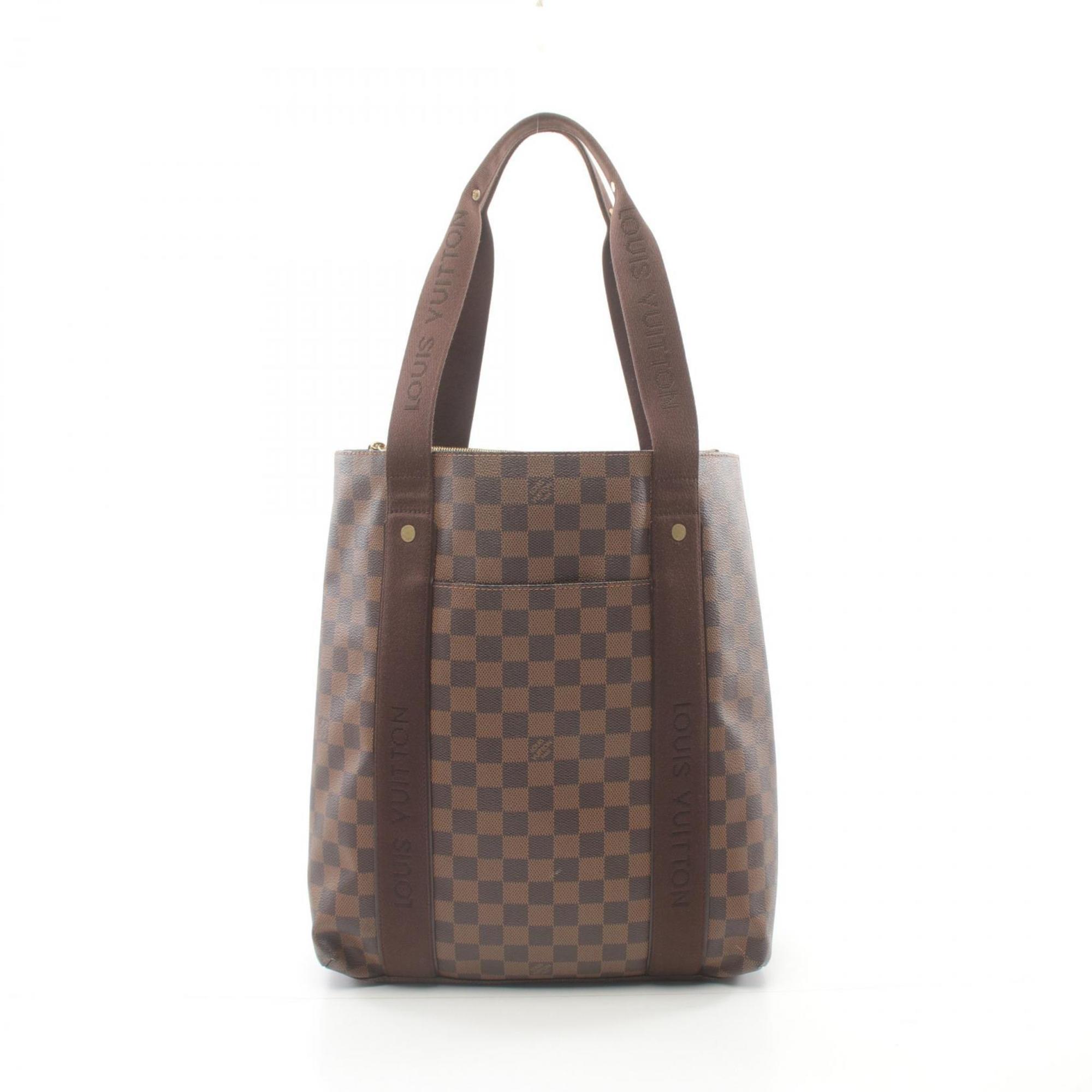 Louis Vuitton LOUIS VUITTON Cabas Bobur Damier Ebene Tote Bag Coated Canvas Leather Men's Women's Brown N52006