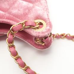 CHANEL Matelasse Small Hobo Bag Shoulder Fabric Leather Women's Pink AS4323