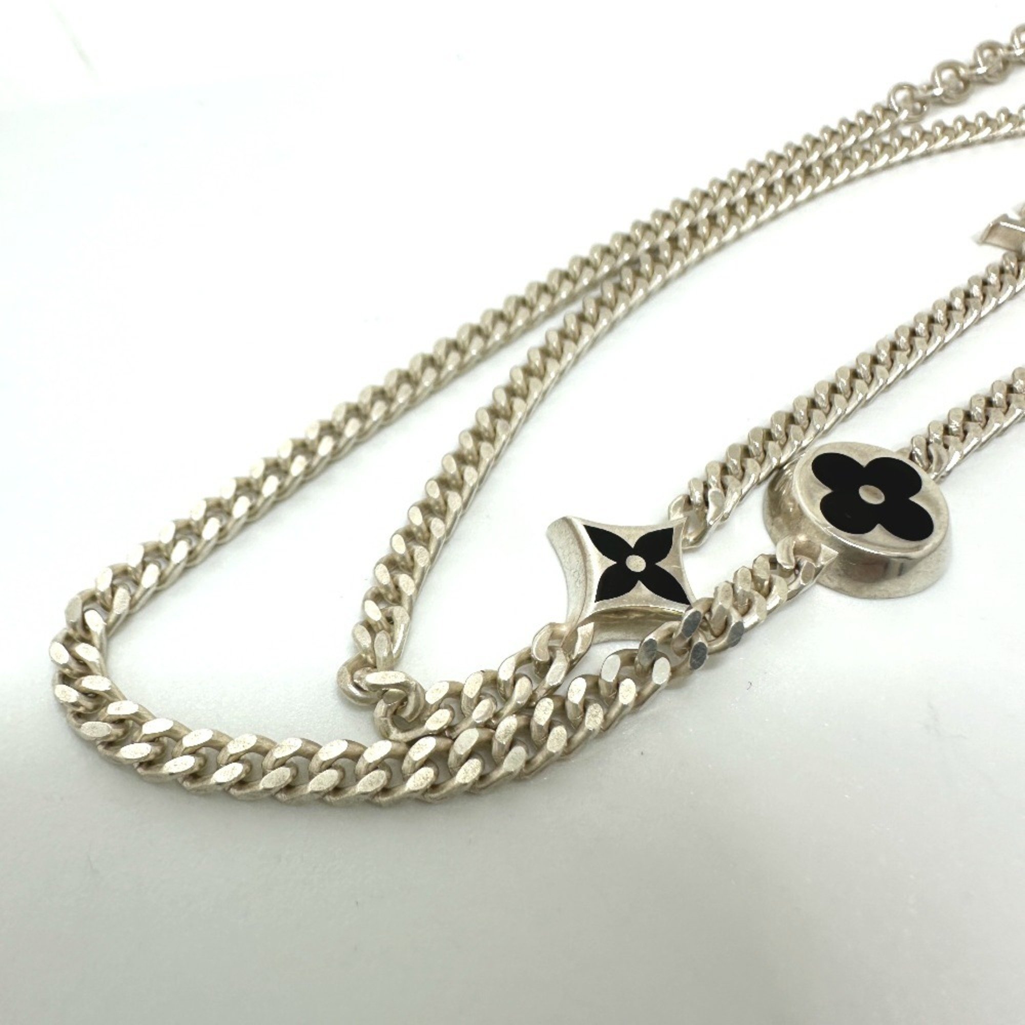 LOUIS VUITTON M01717 Necklace LV Spike Charm Chain SV925 Men's Silver