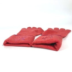 LOUIS VUITTON M70838 Gon Pop Monogram Gloves Wool Cashmere Women's Pink