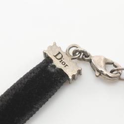 Christian Dior Dior J'ADIOR Choker Stainless Steel Velvet Rhinestone Women's Black Silver Clear