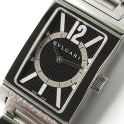 BVLGARI Rettangolo Watch Stainless Steel Ladies Black RT39S