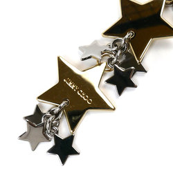 JIMMY CHOO SANDIE MTL Star Bag Charm Keychain Silver Gold Women's