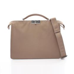 FENDI Peekaboo I See You Medium Handbag Bag Nylon Men's Beige 7BA529