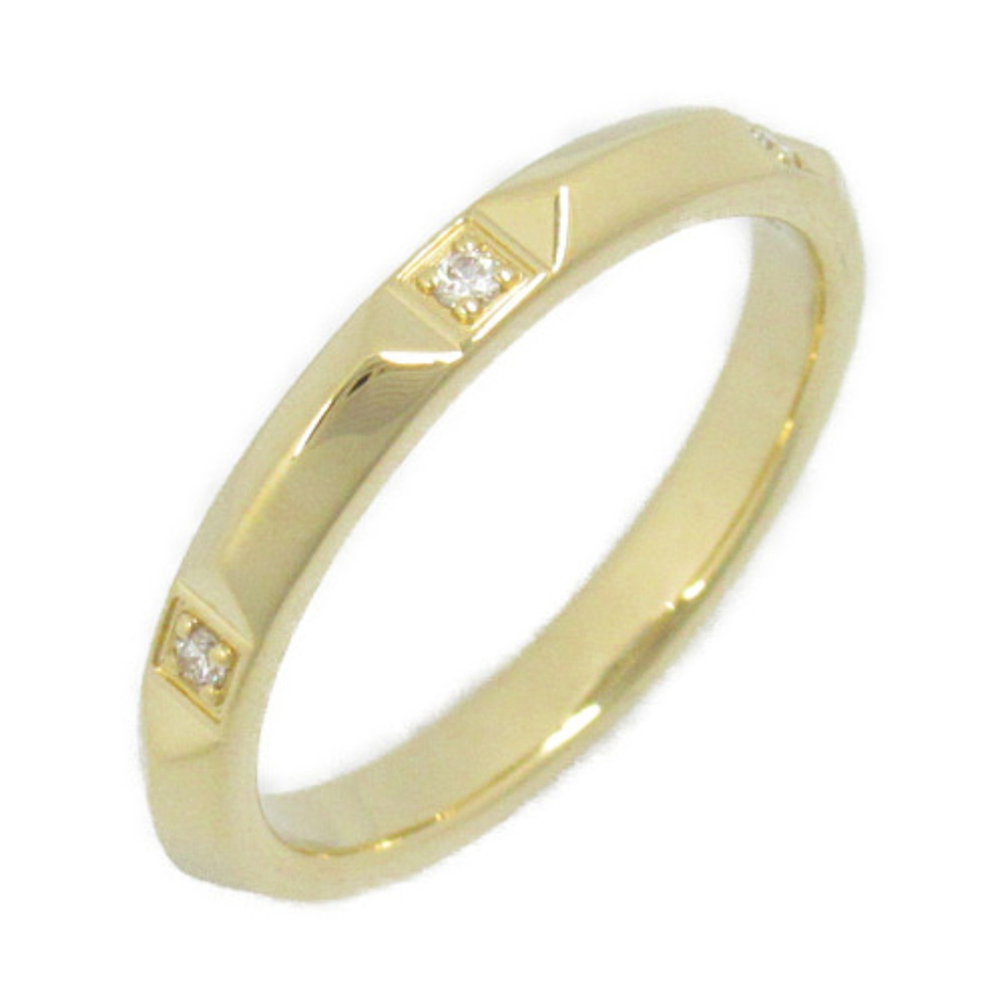 Tiffany & Co. True Band 6P Diamond Ring, K18 (Yellow Gold), Diamond, Women's, Clear