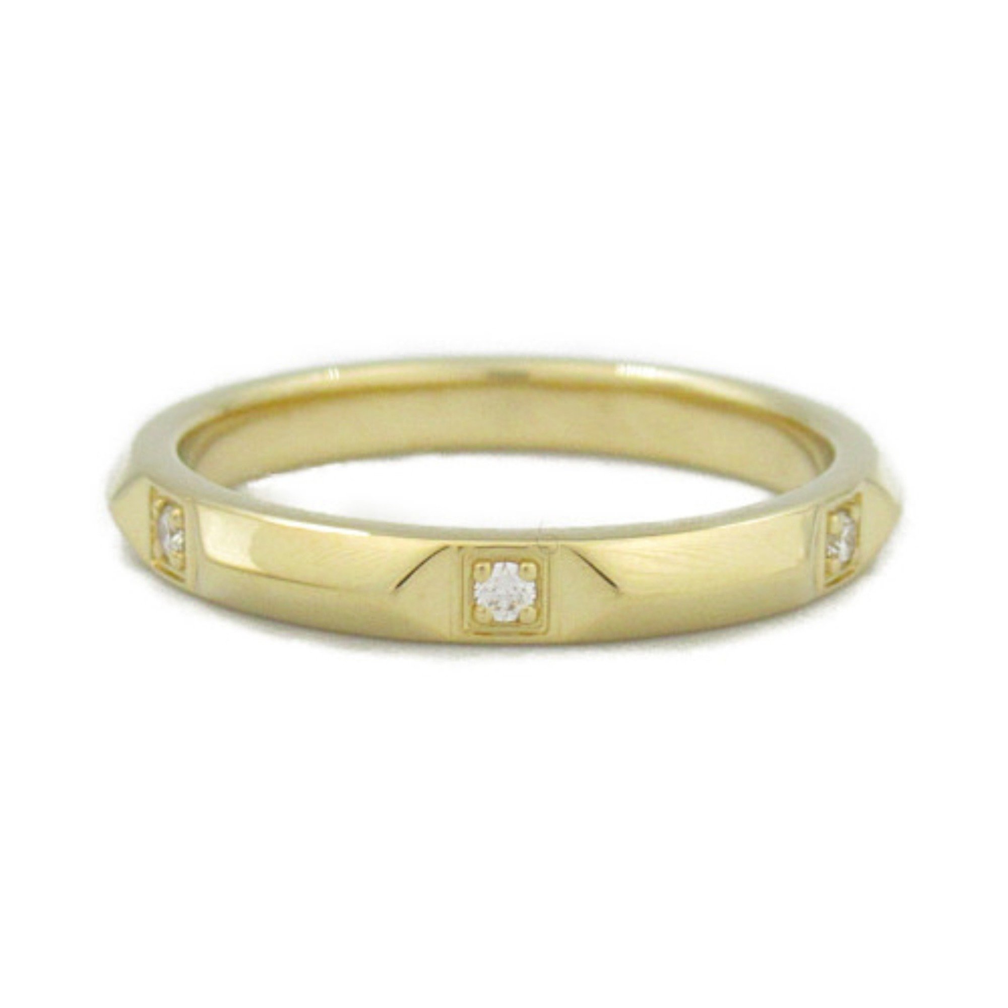 Tiffany & Co. True Band 6P Diamond Ring, K18 (Yellow Gold), Diamond, Women's, Clear