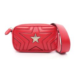 Stella McCartney Star Shoulder Bag, Faux Leather, Women's, Red, 529309