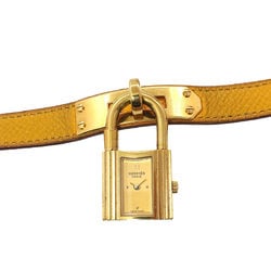 Hermes Kelly Watch Ladies' Gold Quartz Padlock