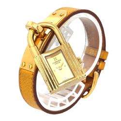 Hermes Kelly Watch Ladies' Gold Quartz Padlock