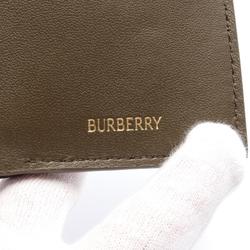 Burberry Check Tri-fold Wallet Coated Canvas Women's Beige Multicolor 8095291