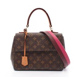 Louis Vuitton Cluny BB Monogram Rose Handbag Bag Coated Canvas Leather Women's Brown M42738