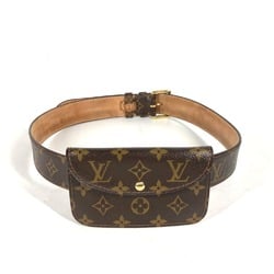 LOUIS VUITTON M6933U Monogram Santur Pochette Belt Bag Waist Body Canvas Men's Women's Brown