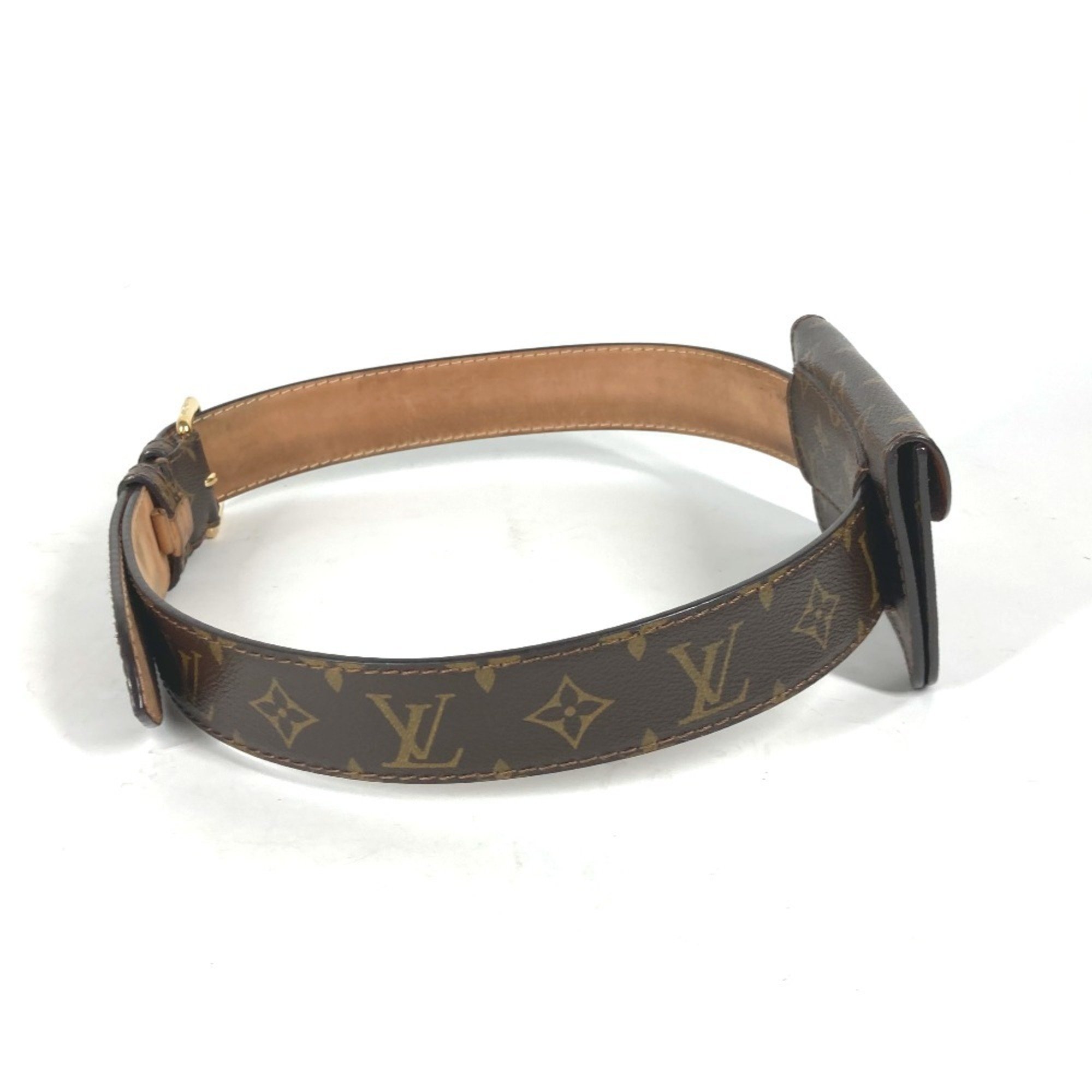 LOUIS VUITTON M6933U Monogram Santur Pochette Belt Bag Waist Body Canvas Men's Women's Brown