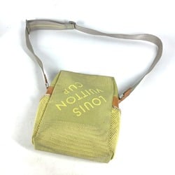 LOUIS VUITTON M80636 Damier Geant Weatherly LV Cup Pochette Shoulder Bag Nylon Canvas Men's Yellow