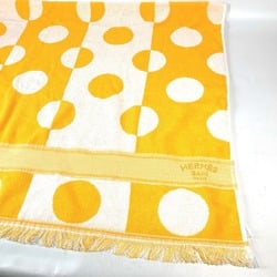 HERMES Yachting Dot Beach Towel Cotton Women's Yellow