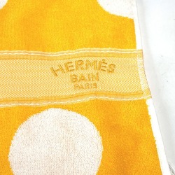 HERMES Yachting Dot Beach Towel Cotton Women's Yellow