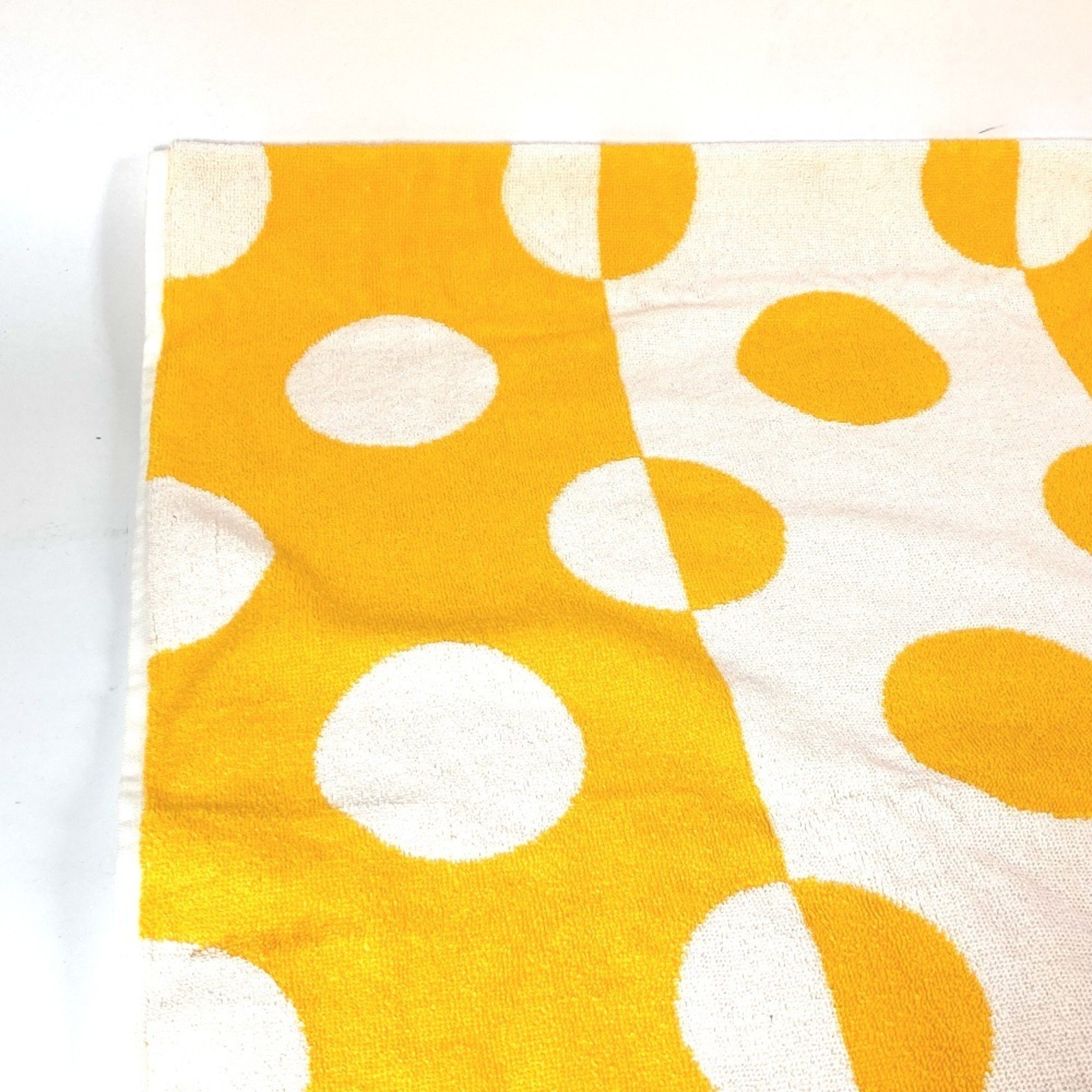 HERMES Yachting Dot Beach Towel Cotton Women's Yellow