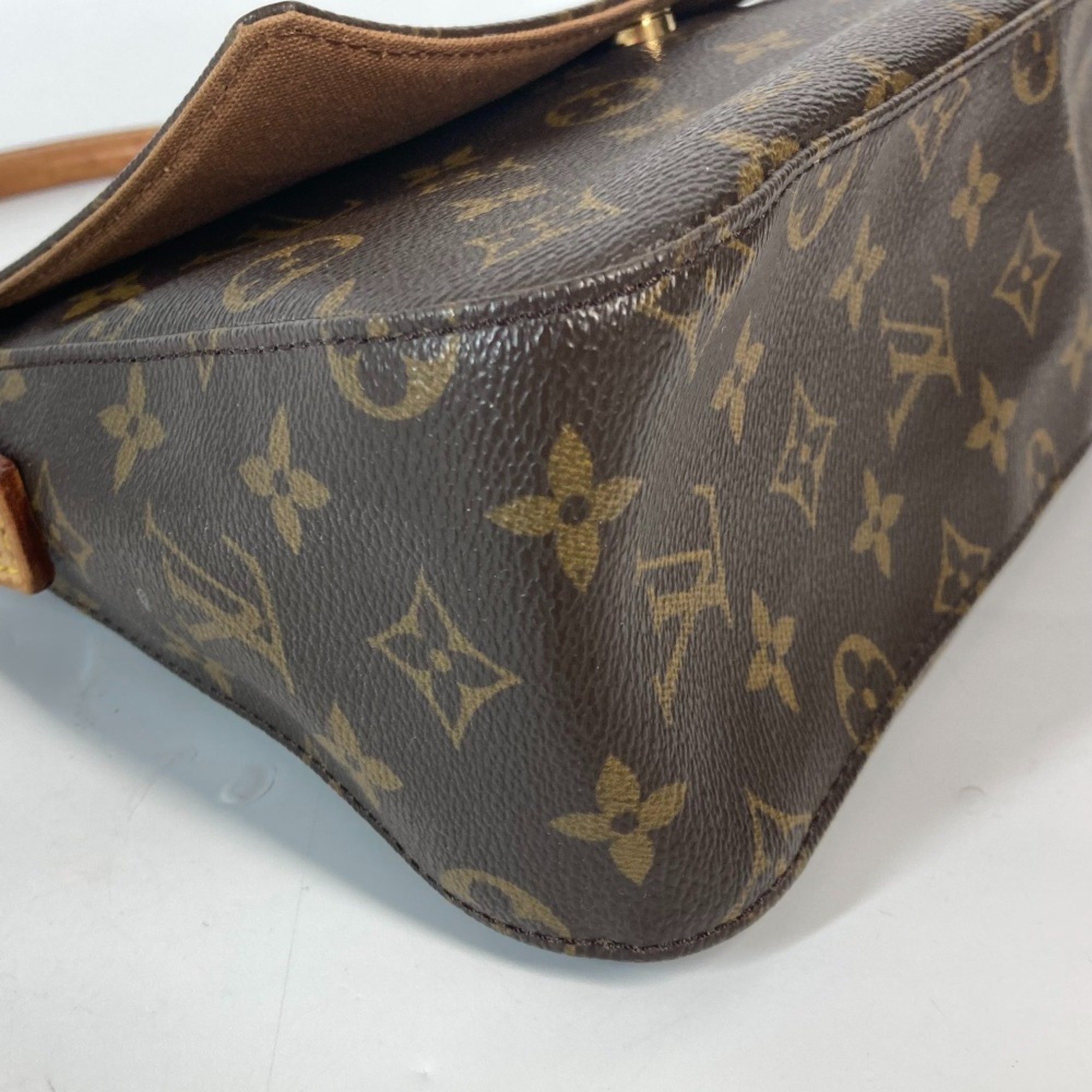 LOUIS VUITTON M51147 Monogram Looping Shoulder Bag Canvas Women's Brown