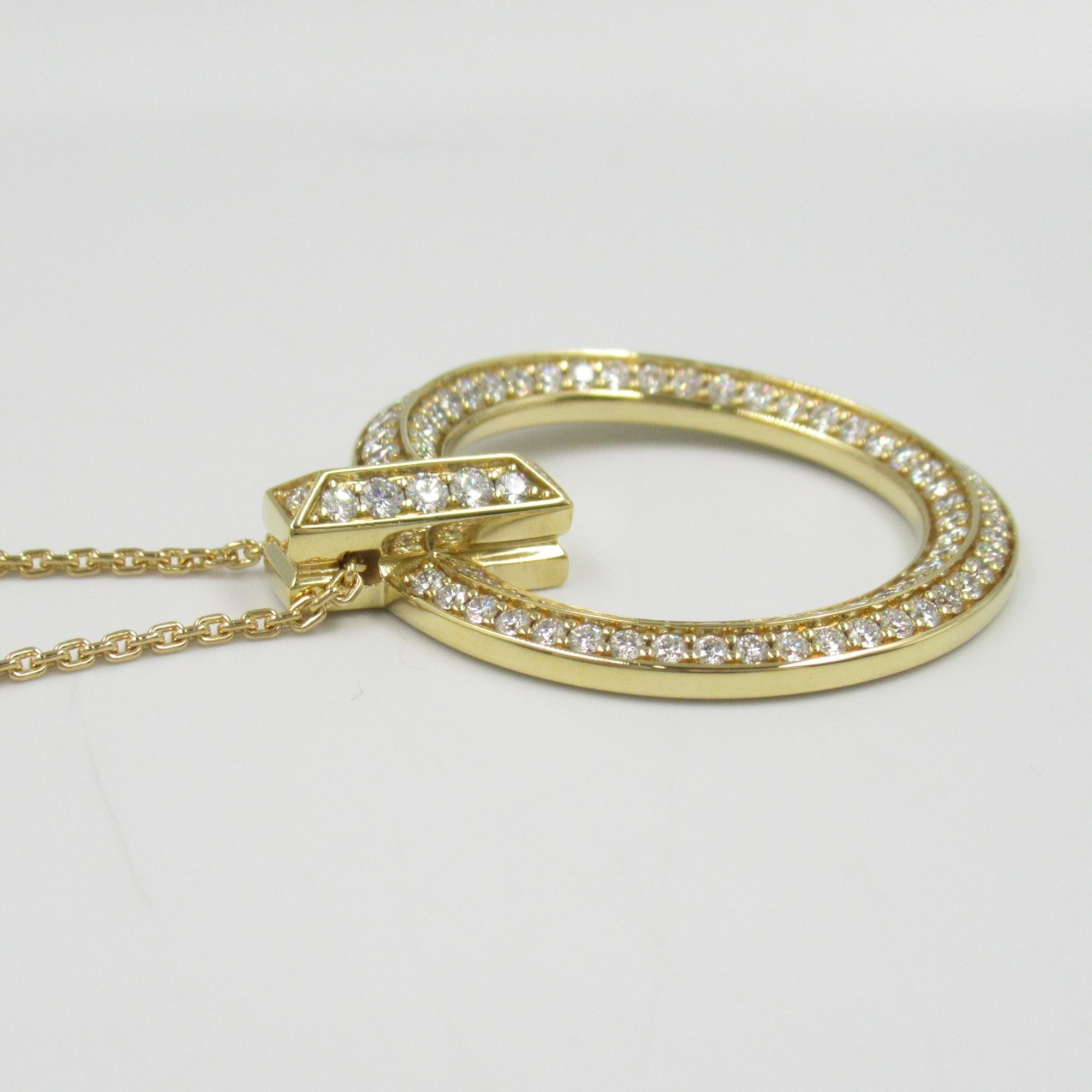 Tiffany & Co. T One Circle Necklace Large K18 (Yellow Gold) Diamond Ladies Clear