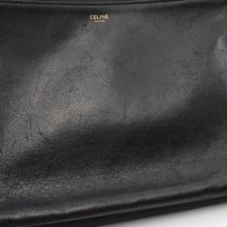 CELINE TRIO LARGE Trio Large Shoulder Bag Leather Women's Black 187613