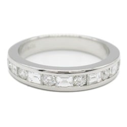 Tiffany & Co. Half Circle Channel Setting Ring, Pt950 Platinum, Diamond, Women's, Clear