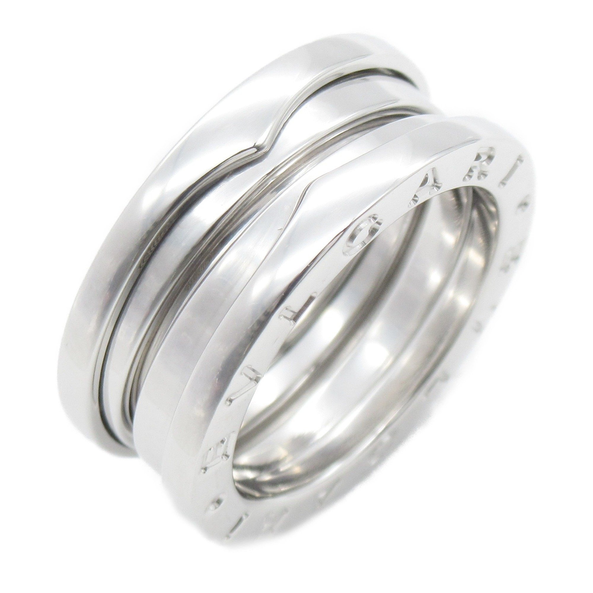 BVLGARI B-zero1 Ring 3 Band K18WG (White Gold) Men's Women's Silver