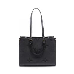 LOUIS VUITTON On the Go MM Monogram Empreinte Noir Tote Bag Leather Women's Black M45595