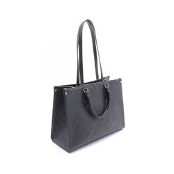 LOUIS VUITTON On the Go MM Monogram Empreinte Noir Tote Bag Leather Women's Black M45595