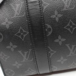 Louis Vuitton City Keepall Monogram Eclipse Reverse Shoulder Bag Coated Canvas Leather Men's Black Gray M45936