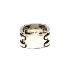 HERMES Hermes Chain Plate Ring SV925 Women's Silver