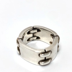 HERMES Hermes Chain Plate Ring SV925 Women's Silver