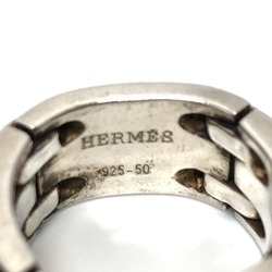 HERMES Hermes Chain Plate Ring SV925 Women's Silver