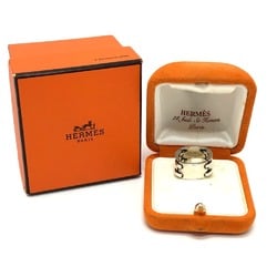 HERMES Hermes Chain Plate Ring SV925 Women's Silver