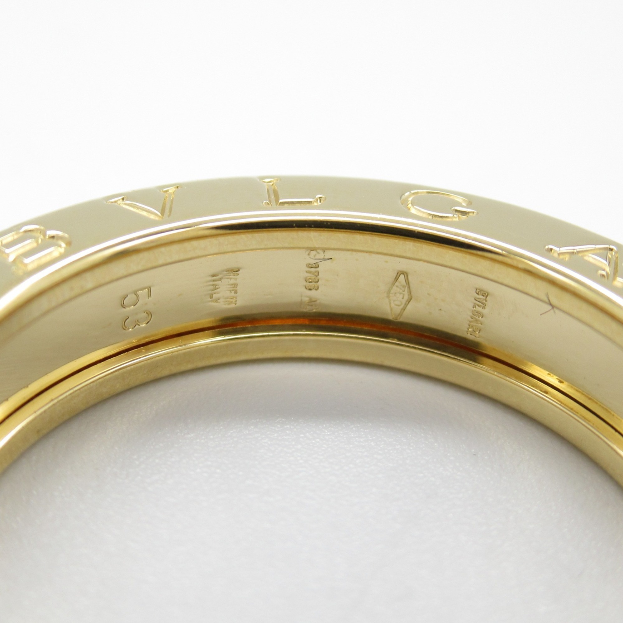 BVLGARI B-zero1 Ring XS Size K18 (Yellow Gold) Men's Women's Gold