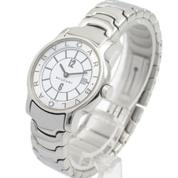 BVLGARI Solotempo Watch Stainless Steel Ladies White ST29S